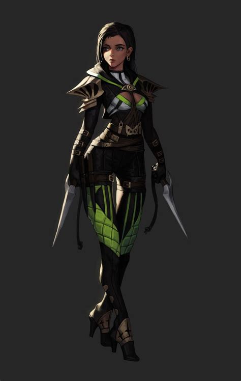 Artstation Assassin Cotta Female Character Design Concept Art