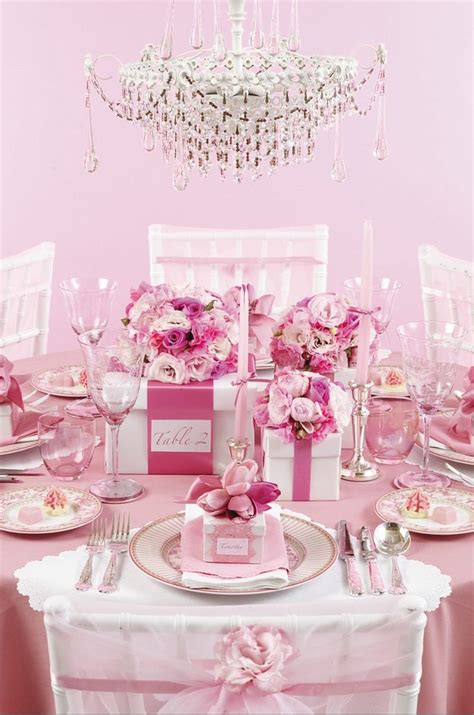 Another great idea from this easter table is using easter greeting cards in lieu of place cards. Pink Table Decorating Ideas for Valentines Party Beautiful ...