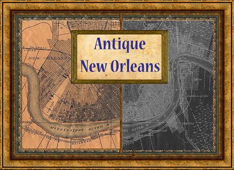 2 Color Variations Of New Orleans 1891 Historical Map Digital Etsy