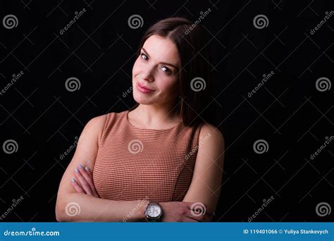 Confident Beautiful Woman Stock Photo Image Of Daydreaming 119401066