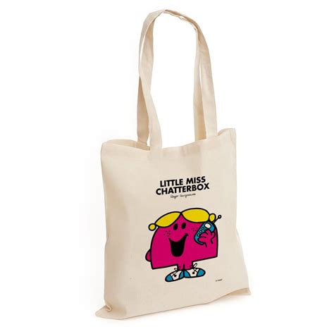 Personalised Little Miss Chatterbox Long Handled Tote Bag