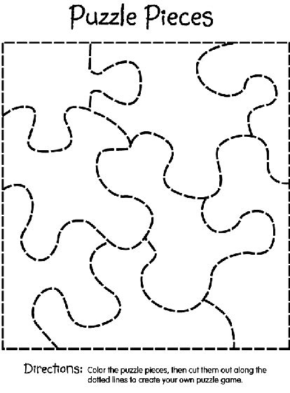 Custom 8x10 inch crayon puzzle 12 pieces landscape. Puzzle Pieces Coloring Page | crayola.com