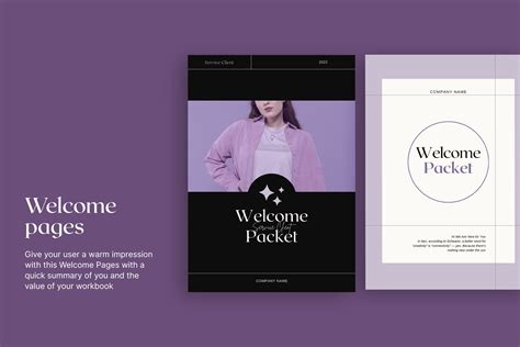 Purple Client Welcome Packet Creative Market
