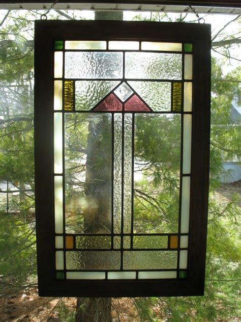 Prairie Craftsman Style Stained Glass Window Stained Glass Windows Stained Glass Stained