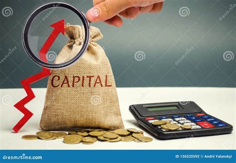 Money Bag With The Word Capital And An Up Arrow The Concept Of