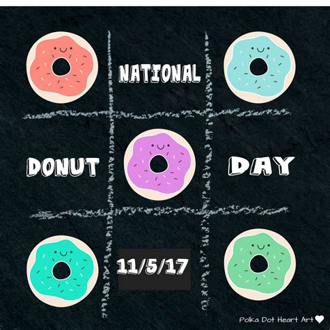 National Donut Day November 5 2017 Designed By Polka Dot Heart Art