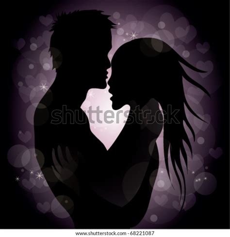 Silhouette Couple Love Stock Vector Royalty Free 68221087