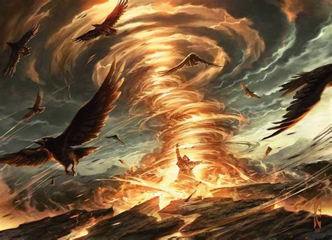 Art box, text box, borders. MtG Art: Firespout from From the Vault Annihilation Set by Raymond Swanland - Art of Magic: the ...
