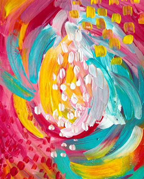 Vibrant Easy Acrylic Painting On Canvas Abstract Art Modern Painting