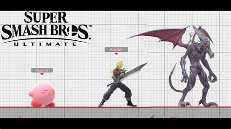 Super Smash Bros Ultimate All Characters Size Comparison Youtube