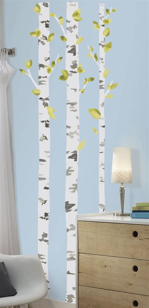 Birch Tree Mural Wall Decal Branches Tree Wall Decal Birch Tree