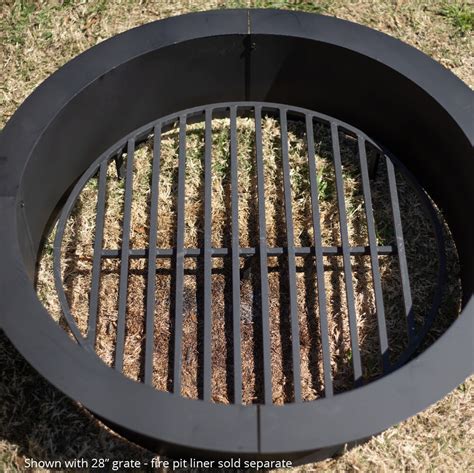 Round Fire Pit Grate Heavy Duty 12in Steel Elevated Log Wood Pit