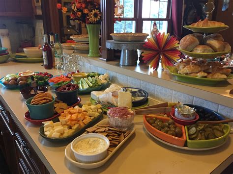 Fiesta dinnerware thanksgiving appetizer buffet ...