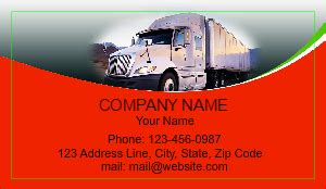 trucking company business cards designsnprint