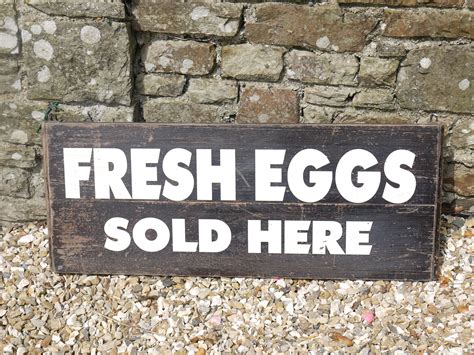 Large Vintage Fresh Eggs Sign Original Sign Wall Sign Etsy Fresh