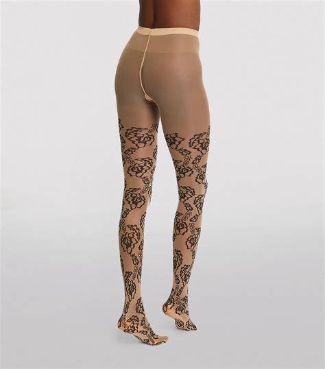 Womens Wolford Nude Floral Doralee Tights Harrods Uk