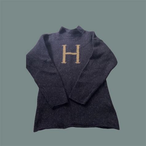 Harry Potter Gold And Navy Jumper Depop