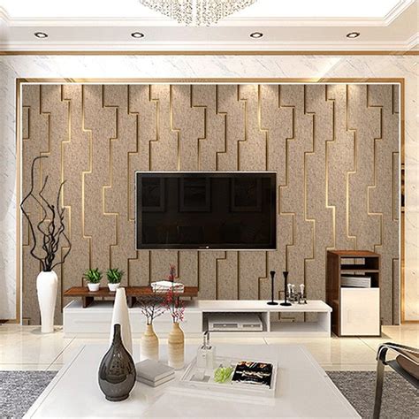 3d Striped Wallpaper For Walls Roll Modern Living Room Tv Etsy
