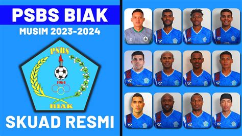 Daftar Skuad Psbs Biak Skuad Resmi Psbs Biak Pegadaian Liga Musim Youtube