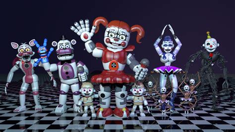 Five Nights At Freddys Sister Location Fan Made Funtime 3d Models By