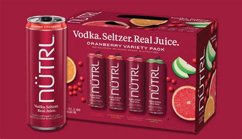 NÜTRL Cranberry Vodka Seltzer Variety Pack Wisco Brewski