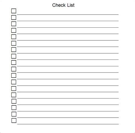 Blank Checklist Template Checklist Template Libros Que Vale La Pena