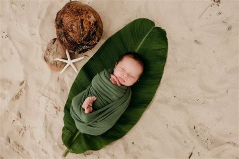 Newborn Baby Boy Photography On The Beach In Hawaii Baby Boy