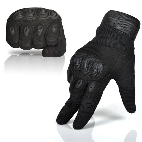 Adjustable Mens Tactical Gloves Hard Knuckle Sewn In Brass Knuckles