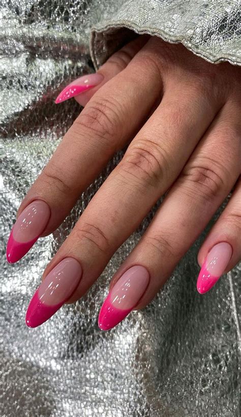 Gorgeous Nail Designs To Celebrate The Season Hot Pink French Tip
