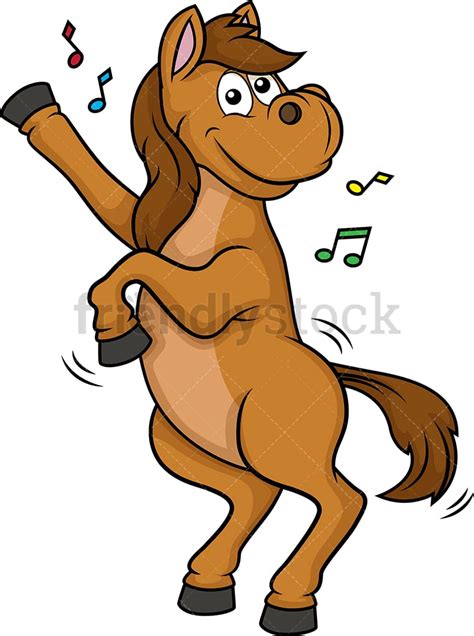 Horse Dancing Cartoon Clipart Vector Friendlystock
