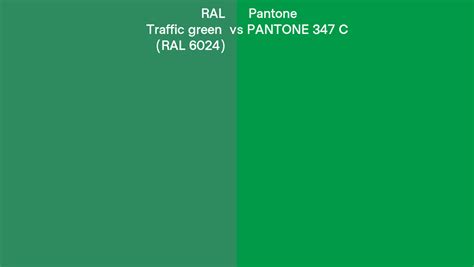 Ral Traffic Green Ral 6024 Vs Pantone 347 C Side By Side Comparison
