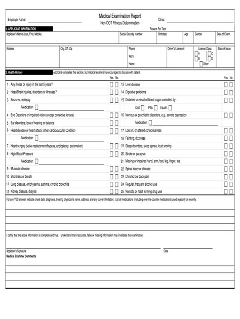 Non Dot Physical Form Fill Out And Sign Online Dochub