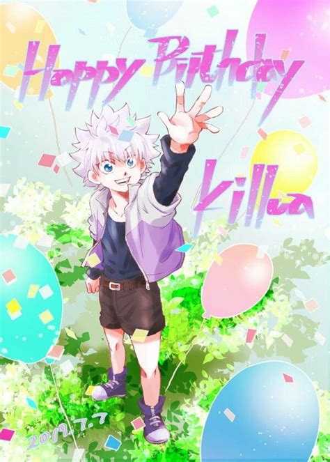 Killua Hunter X Hunter Caçadores Eu O Amo Feliz Aniversário