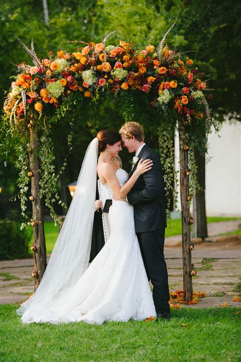 Whimsical Fall Inspired Natural Wedding Arch