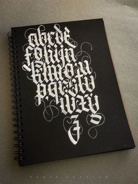 Gothic calligraphy is a style of beautiful hand lettering that's been around since the middle ages.1 x research source the actual term for this type of calligraphy is blackletter, and while there are a number of variations, this form of writing is beautiful and ornate. Pin on Gothic & Blackletter Calligraphy