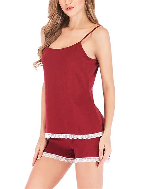 Sexy Dance Women Summer Cotton Pyjamas Set Sleepwear Sleeveless Tank