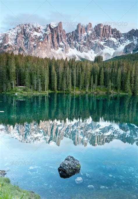 Karersee Lake In The Dolomites In South Tyrol Italy By Rcaucino