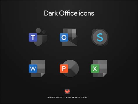 Microsoft Office Icons Dark Office Icon Microsoft Icons Icon