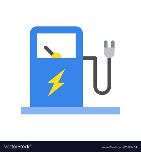 Electric Vehicle Charging Station Icon Royalty Free Vector