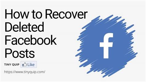 How To Recover Deleted Facebook Posts Visual Guide 2022 Tiny Quip