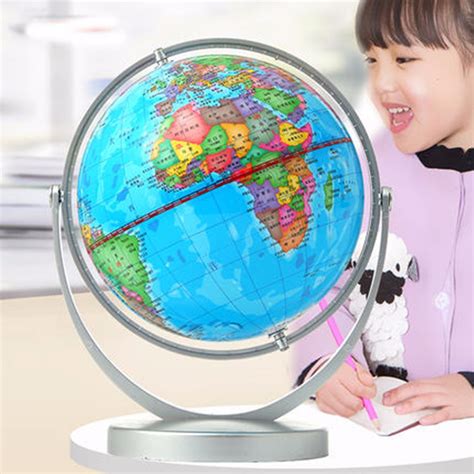 360° Rotating World Globe Map Of Earth Geography Vintage Children T
