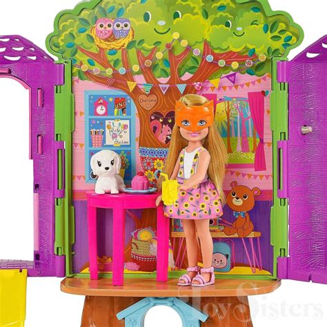 2023 Barbie Chelsea Treehouse Playset Doll And Puppy Hpl70 Toy Sisters