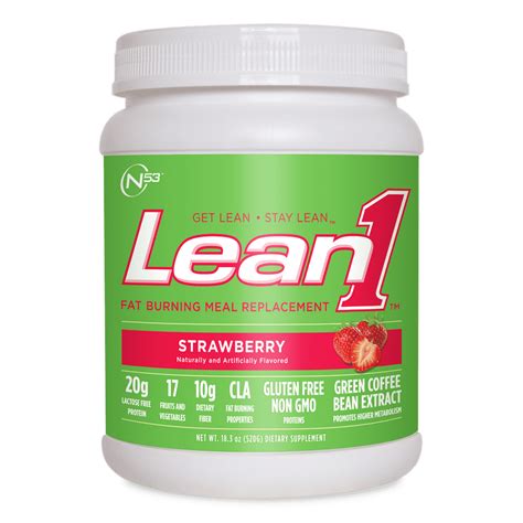 Lean1 Fat Burning Protein Shake Strawberry Flavor 10 Serving Tub