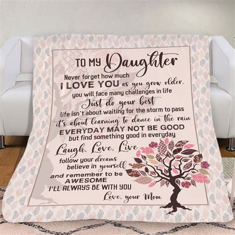 Personalized To My Daughter Blanket Daughter And Mother Etsy