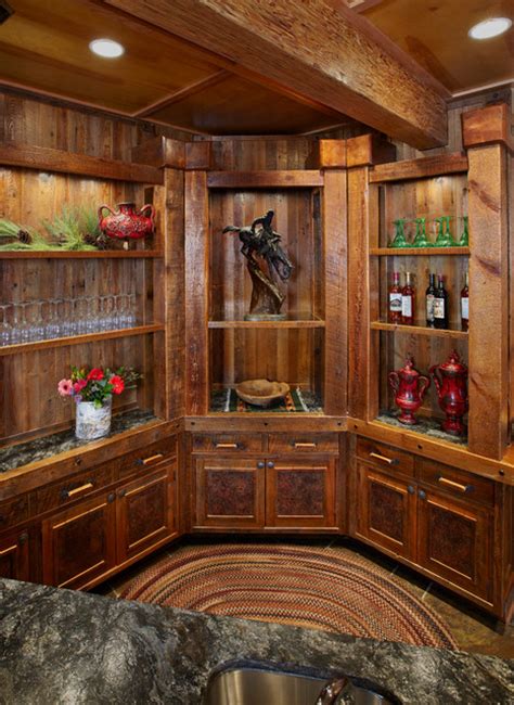 Roughing it in style builds the cabinets exactly for your kitchen, so each corner is utilized so you know you are getting the most out of your kitchen. Barnwood Kitchen Cabinets & Bars