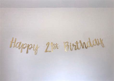 Happy 21st Birthday Banner Personalized Happy 21st Birthday Etsy