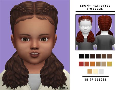 The Sims Resource Ebony Hairstyle Toddler