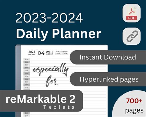 Remarkable 2 Templates 2023 Planner Etsy