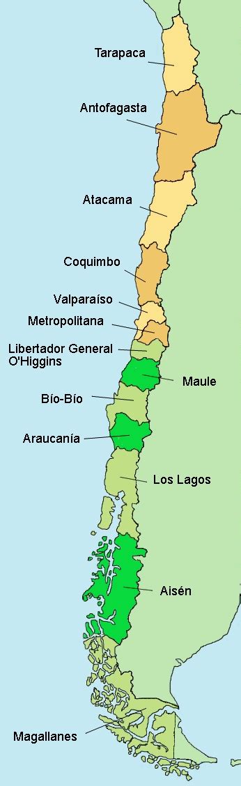 Mapas De Chile Mapa Regional De Chile
