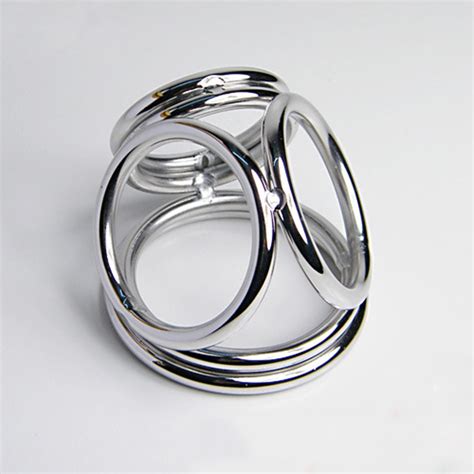 Stainless Steel Penis Ring Cock Ring Testicle Stretcher Ball Ring Delay